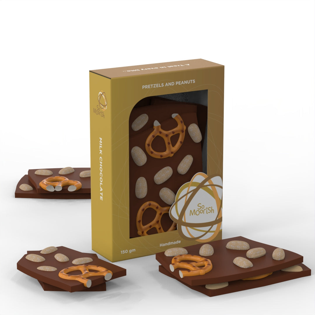 Pretzels and Peanut Shards- Milk Chocolate