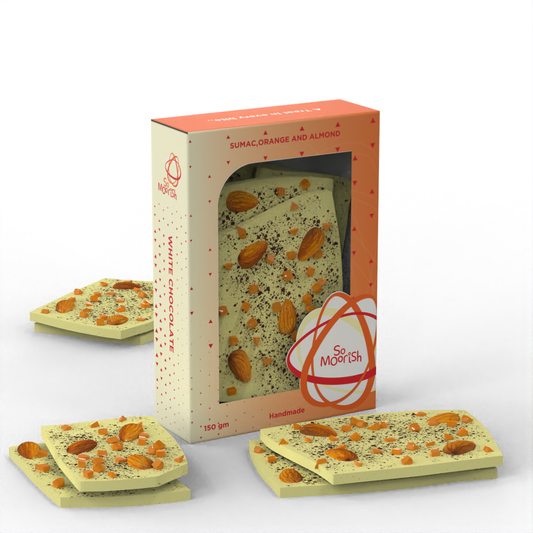 Sumac,Orange and Almond-White Chocolate